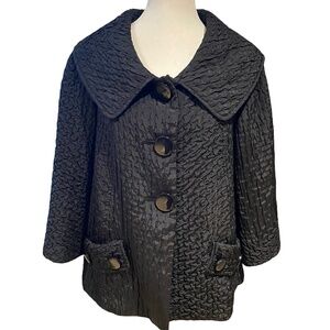 Mac & jac Black Sparkling Beads Bolero Holiday Party Lightweight Jacket- Sz-L